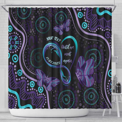 Personalized Australia Infinity Heart Indigenous Shower Curtain Fly High Until We Meet Again - Aussie Hoodie