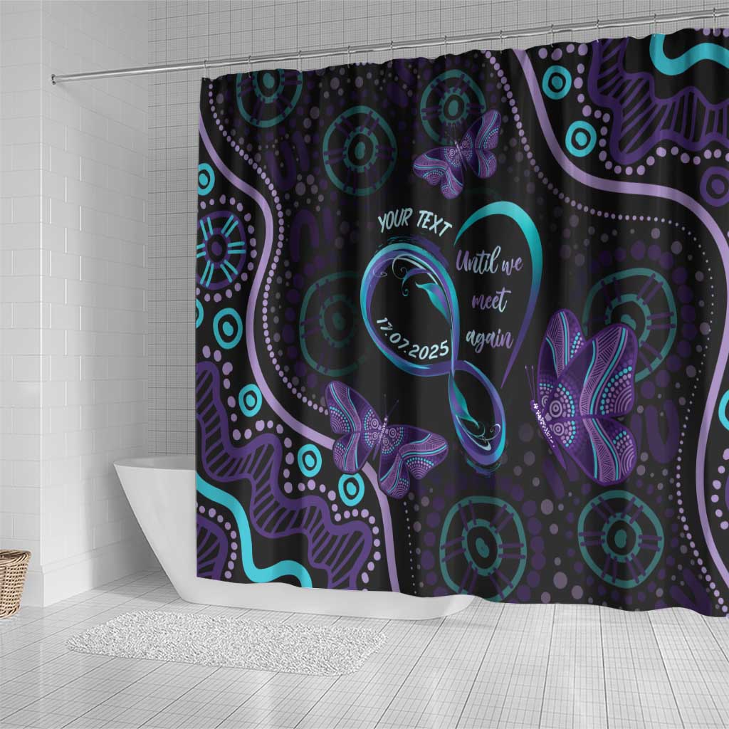 Personalized Australia Infinity Heart Indigenous Shower Curtain Fly High Until We Meet Again - Aussie Hoodie