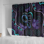Personalized Australia Infinity Heart Indigenous Shower Curtain Fly High Until We Meet Again - Aussie Hoodie