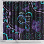 Personalized Australia Infinity Heart Indigenous Shower Curtain Fly High Until We Meet Again - Aussie Hoodie