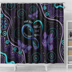 Personalized Australia Infinity Heart Indigenous Shower Curtain Fly High Until We Meet Again - Aussie Hoodie