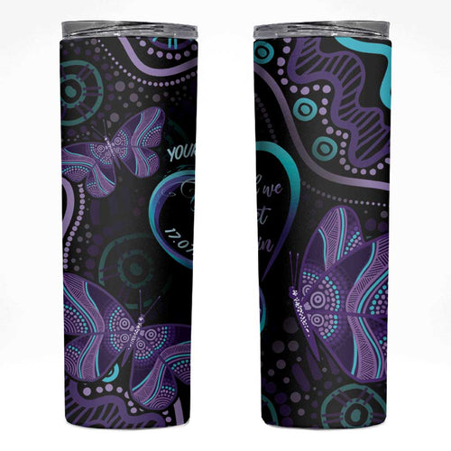 Personalized Australia Infinity Heart Indigenous Skinny Tumbler Fly High Until We Meet Again - Aussie Hoodie