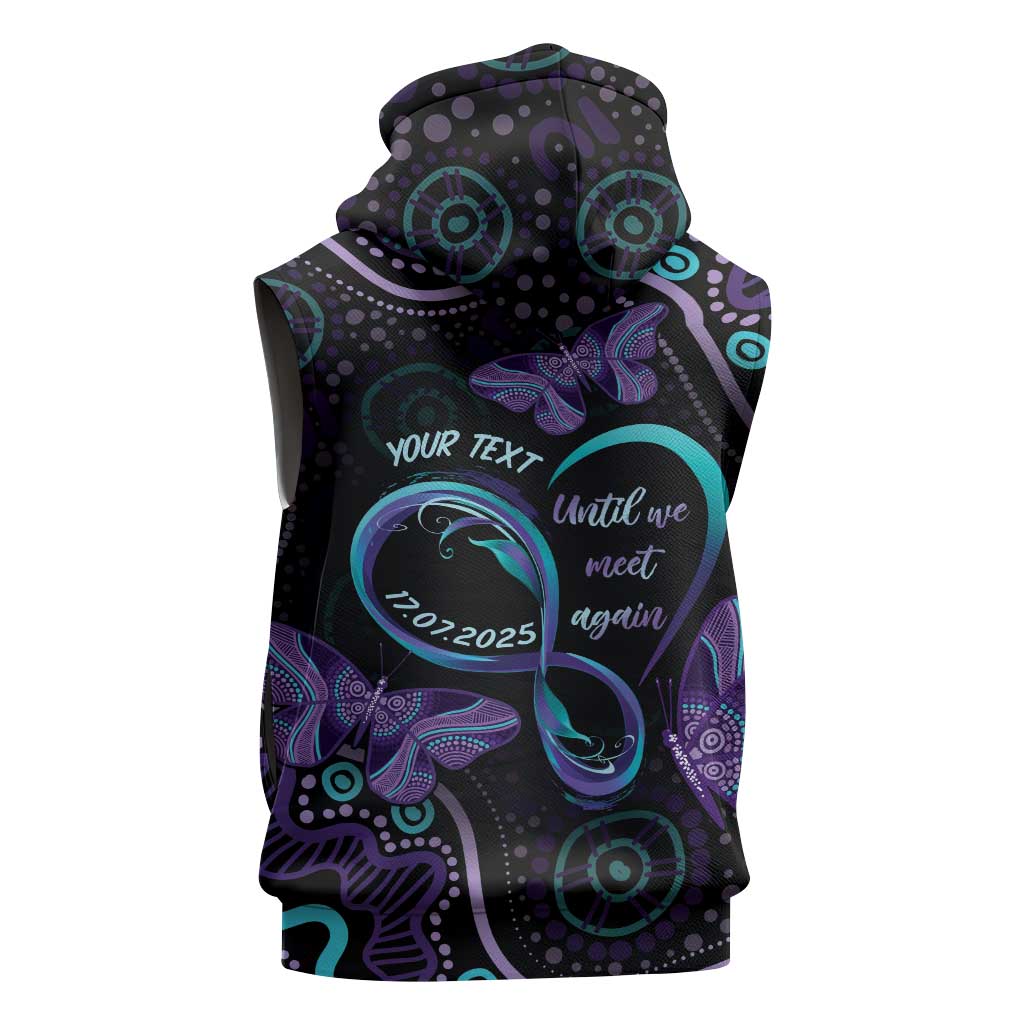 Personalized Australia Infinity Heart Indigenous Sleeveless Hoodie Fly High Until We Meet Again - Aussie Hoodie