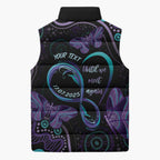 Personalized Australia Infinity Heart Indigenous Sleeveless Puffer Jacket Fly High Until We Meet Again - Aussie Hoodie