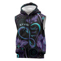 Personalized Australia Infinity Heart Indigenous Sleeveless Zip Hoodie Fly High Until We Meet Again LT7