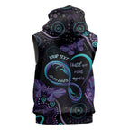 Personalized Australia Infinity Heart Indigenous Sleeveless Zip Hoodie Fly High Until We Meet Again LT7