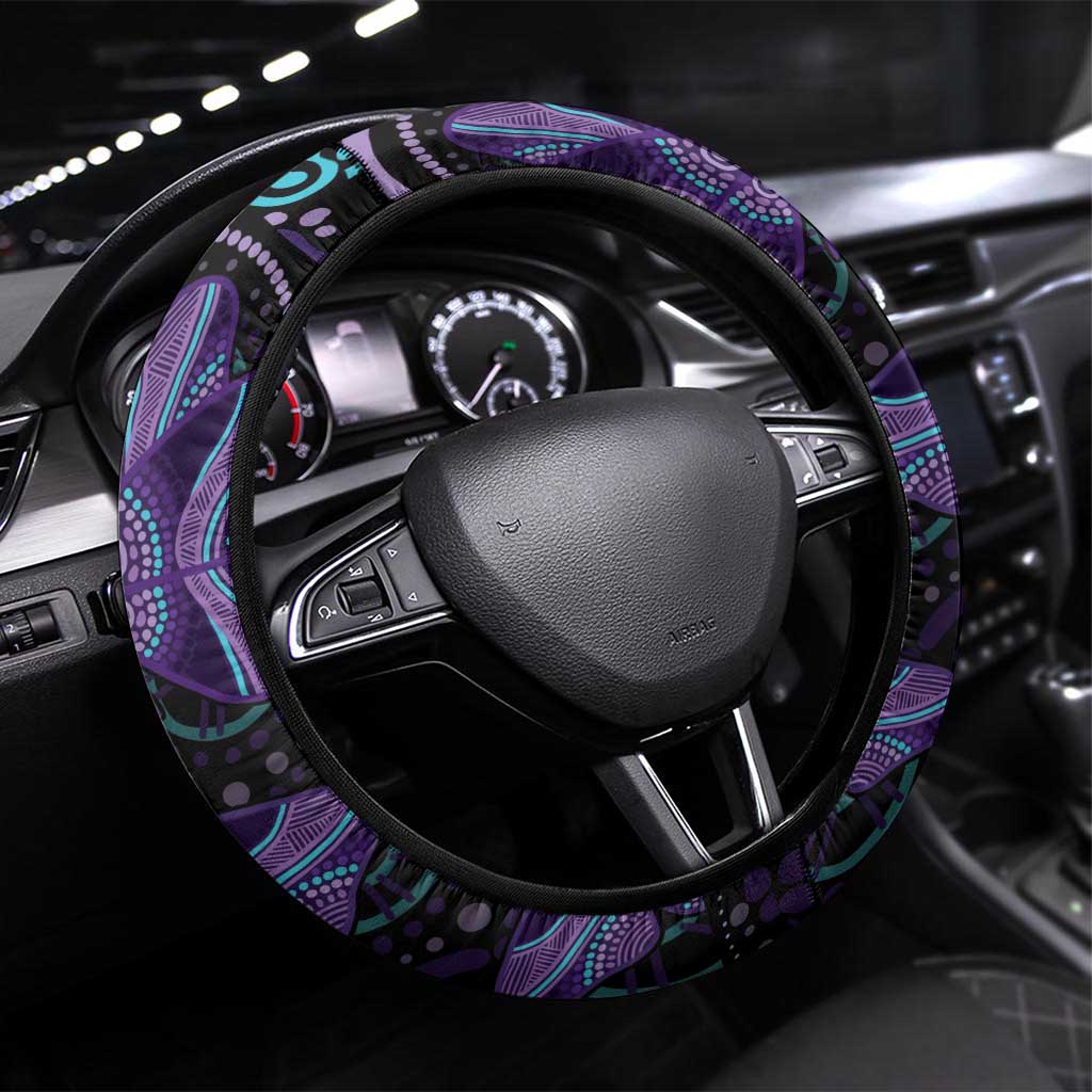 Australia Infinity Heart Indigenous Steering Wheel Cover Fly High Until We Meet Again - Aussie Hoodie