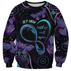 Personalized Australia Infinity Heart Indigenous Sweatshirt Fly High Until We Meet Again - Aussie Hoodie