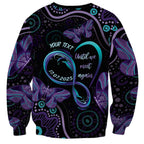 Personalized Australia Infinity Heart Indigenous Sweatshirt Fly High Until We Meet Again - Aussie Hoodie