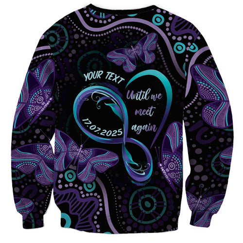 Personalized Australia Infinity Heart Indigenous Sweatshirt Fly High Until We Meet Again - Aussie Hoodie