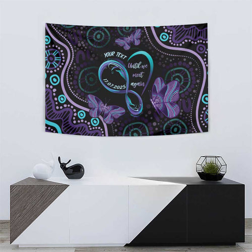 Personalized Australia Infinity Heart Indigenous Tapestry Fly High Until We Meet Again - Aussie Hoodie