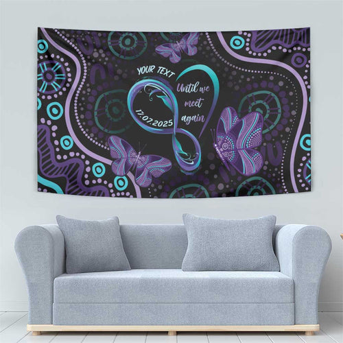 Personalized Australia Infinity Heart Indigenous Tapestry Fly High Until We Meet Again - Aussie Hoodie
