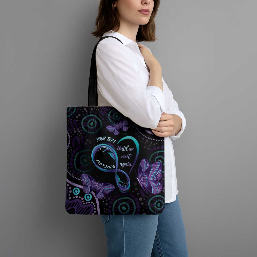 Personalized Australia Infinity Heart Indigenous Tote Bag Fly High Until We Meet Again - Aussie Hoodie