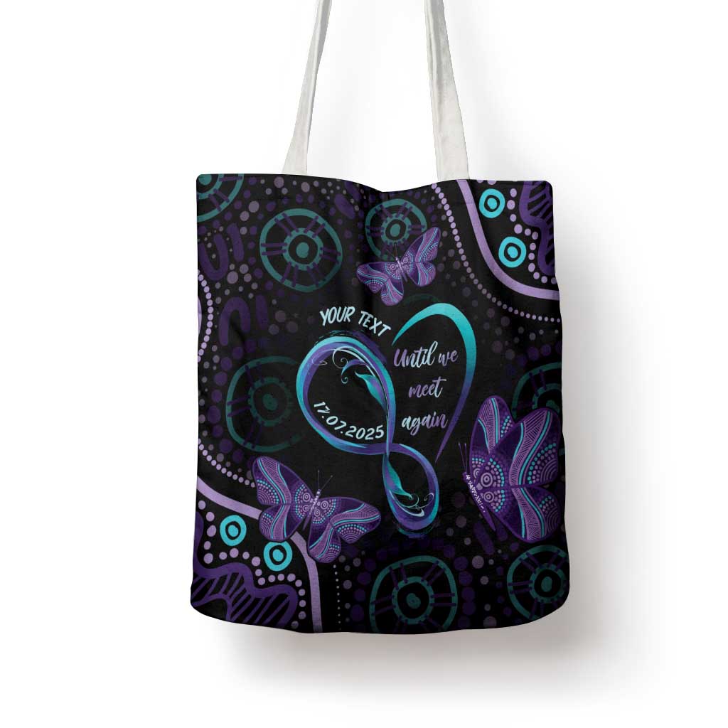 Personalized Australia Infinity Heart Indigenous Tote Bag Fly High Until We Meet Again - Aussie Hoodie