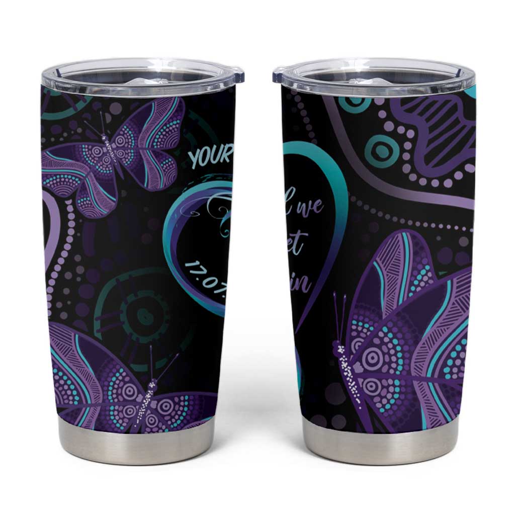 Personalized Australia Infinity Heart Indigenous Tumbler Cup Fly High Until We Meet Again - Aussie Hoodie