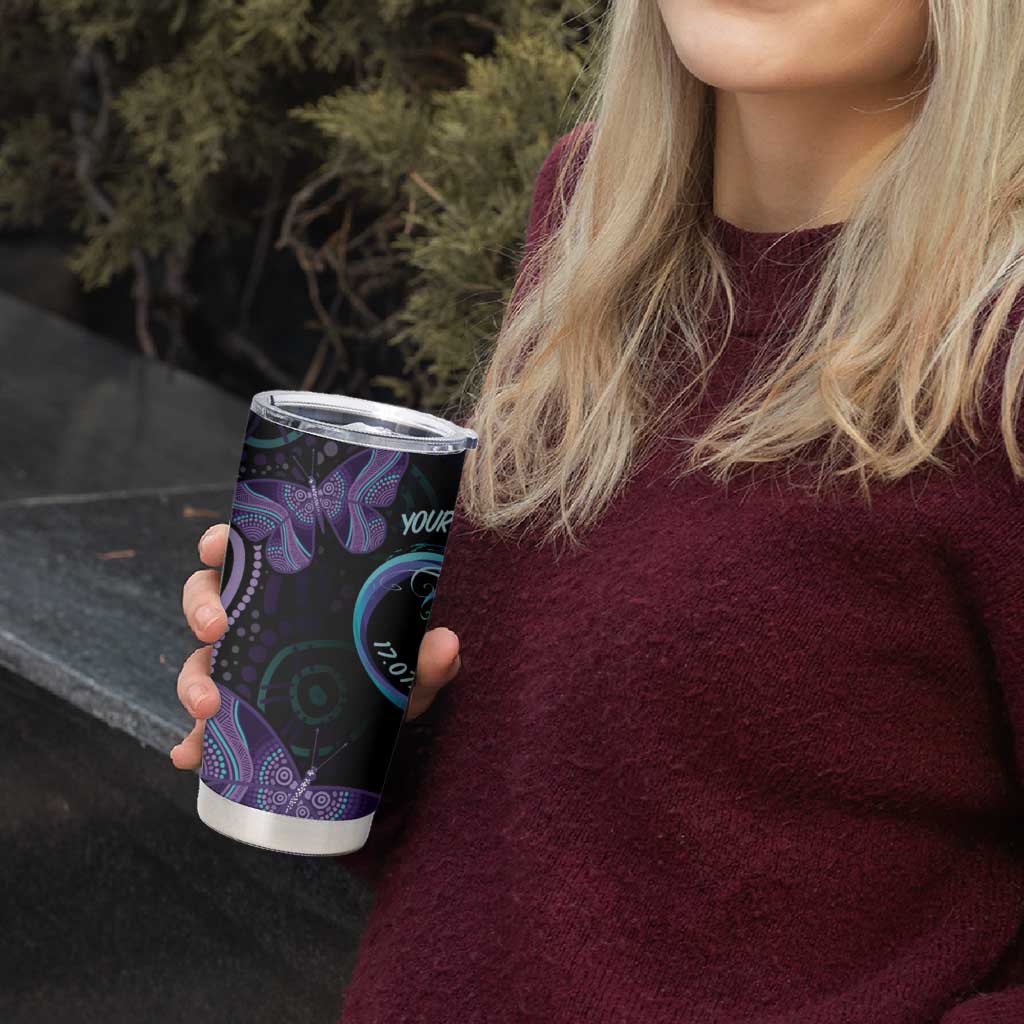 Personalized Australia Infinity Heart Indigenous Tumbler Cup Fly High Until We Meet Again - Aussie Hoodie