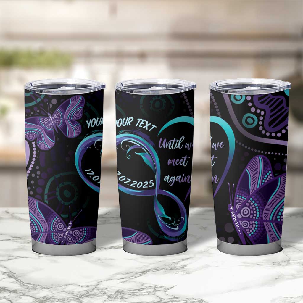 Personalized Australia Infinity Heart Indigenous Tumbler Cup Fly High Until We Meet Again - Aussie Hoodie