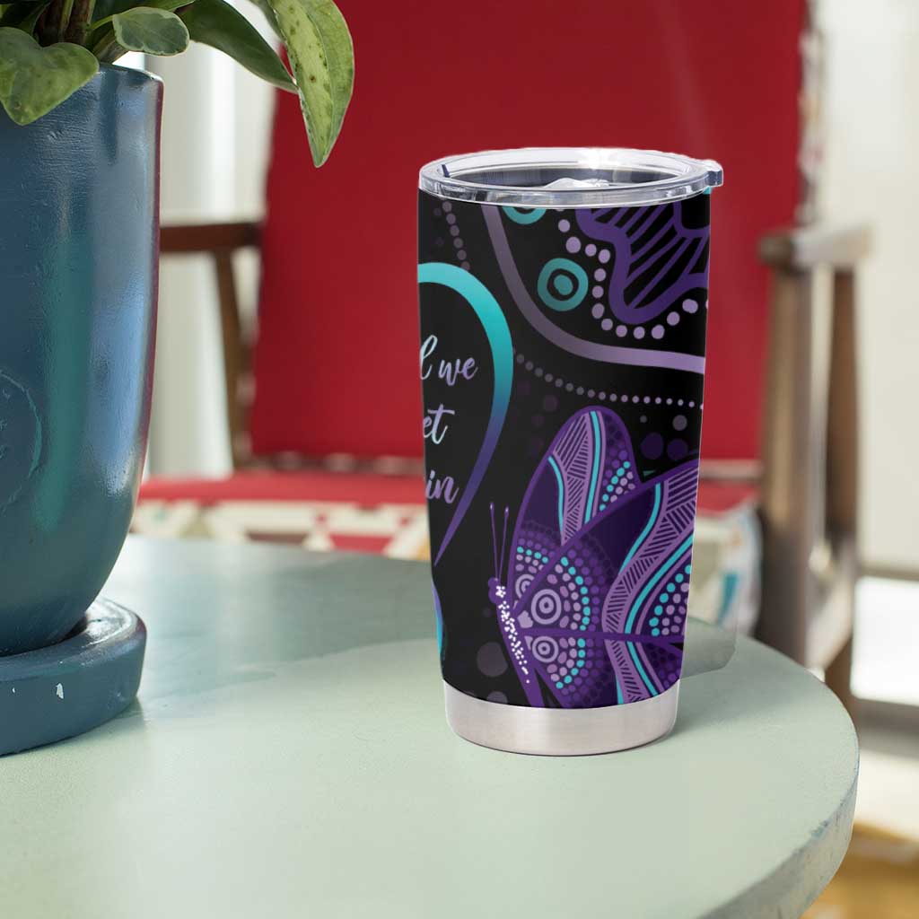 Personalized Australia Infinity Heart Indigenous Tumbler Cup Fly High Until We Meet Again - Aussie Hoodie
