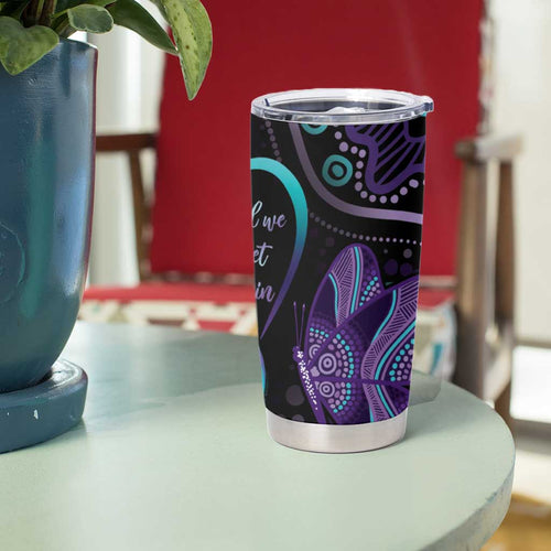 Personalized Australia Infinity Heart Indigenous Tumbler Cup Fly High Until We Meet Again - Aussie Hoodie