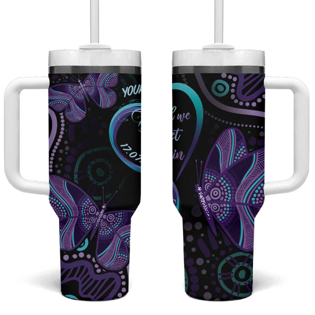 Personalized Australia Infinity Heart Indigenous Tumbler With Handle Fly High Until We Meet Again - Aussie Hoodie