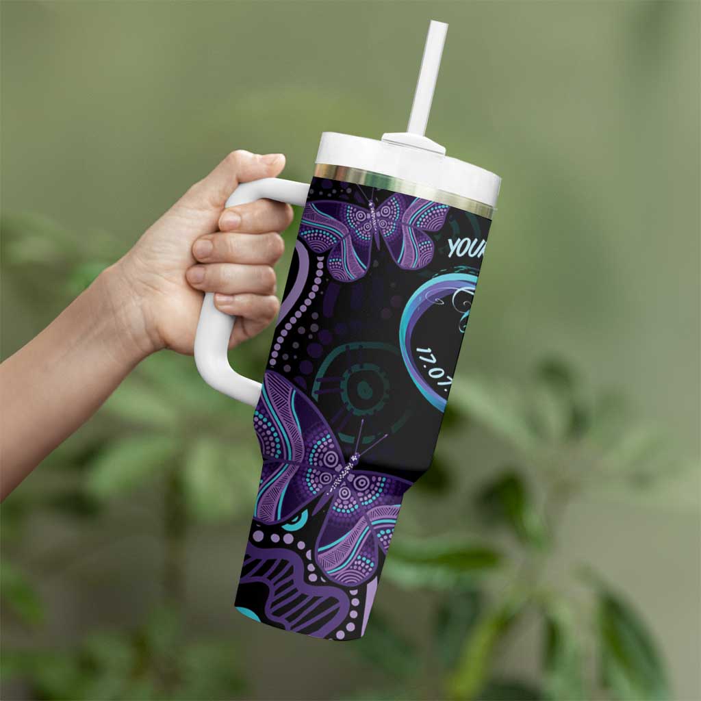 Personalized Australia Infinity Heart Indigenous Tumbler With Handle Fly High Until We Meet Again - Aussie Hoodie