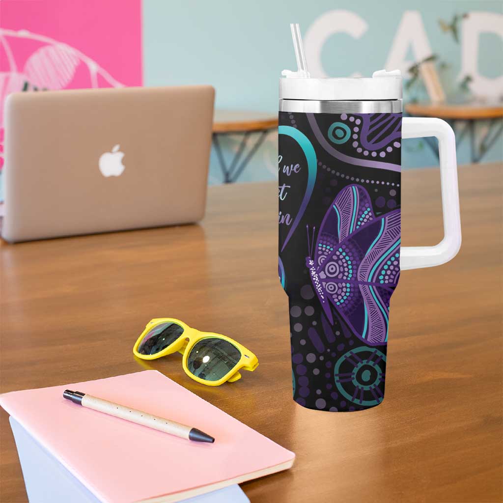 Personalized Australia Infinity Heart Indigenous Tumbler With Handle Fly High Until We Meet Again - Aussie Hoodie