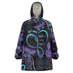 Personalized Australia Infinity Heart Indigenous Wearable Blanket Hoodie Fly High Until We Meet Again - Aussie Hoodie