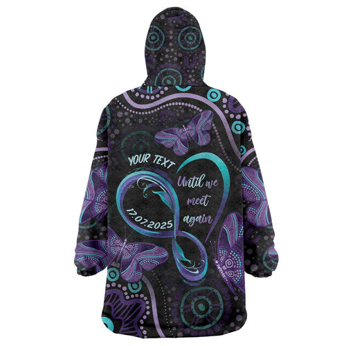Personalized Australia Infinity Heart Indigenous Wearable Blanket Hoodie Fly High Until We Meet Again - Aussie Hoodie