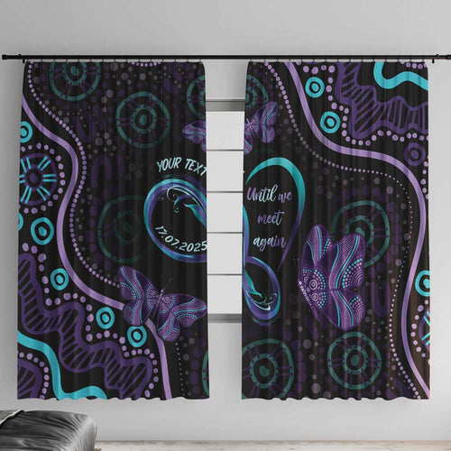 Personalized Australia Infinity Heart Indigenous Window Curtain Fly High Until We Meet Again - Aussie Hoodie