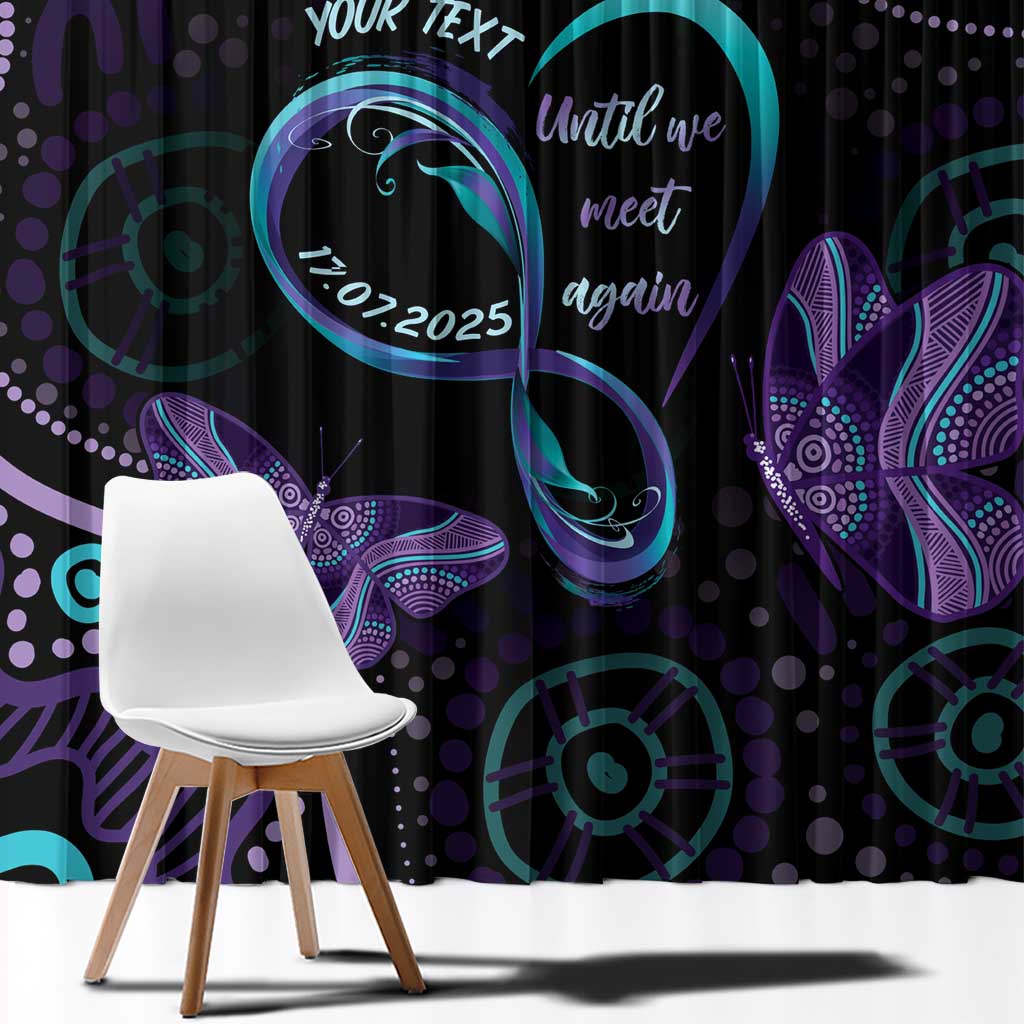 Personalized Australia Infinity Heart Indigenous Window Curtain Fly High Until We Meet Again - Aussie Hoodie