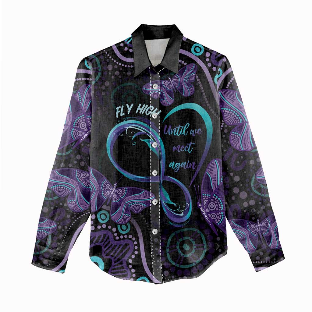 Personalized Australia Infinity Heart Indigenous Women Casual Shirt Fly High Until We Meet Again - Aussie Hoodie