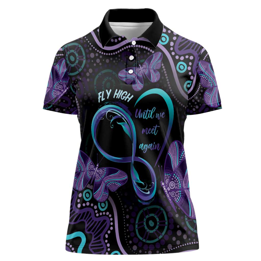 Personalized Australia Infinity Heart Indigenous Women Polo Shirt Fly High Until We Meet Again - Aussie Hoodie