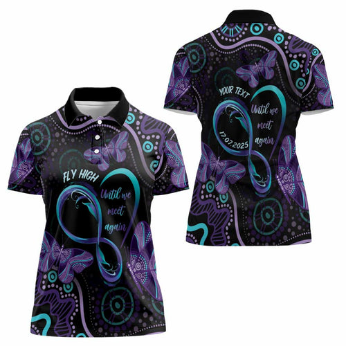 Personalized Australia Infinity Heart Indigenous Women Polo Shirt Fly High Until We Meet Again - Aussie Hoodie