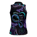 Personalized Australia Infinity Heart Indigenous Women Sleeveless Polo Shirt Fly High Until We Meet Again - Aussie Hoodie
