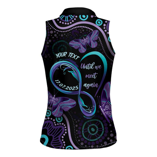 Personalized Australia Infinity Heart Indigenous Women Sleeveless Polo Shirt Fly High Until We Meet Again - Aussie Hoodie