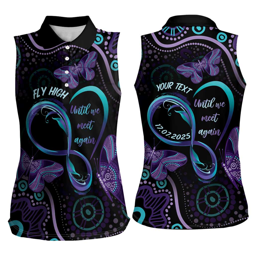 Personalized Australia Infinity Heart Indigenous Women Sleeveless Polo Shirt Fly High Until We Meet Again - Aussie Hoodie