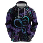 Personalized Australia Infinity Heart Indigenous Zip Hoodie Fly High Until We Meet Again - Aussie Hoodie