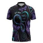 Personalized Australia Infinity Heart Indigenous Zipper Polo Shirt Fly High Until We Meet Again - Aussie Hoodie