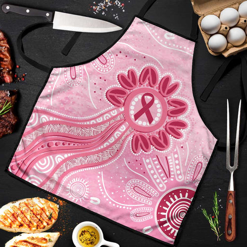 First Nation Aboriginal Dot Arts Apron Think Pink - Aussie Hoodie