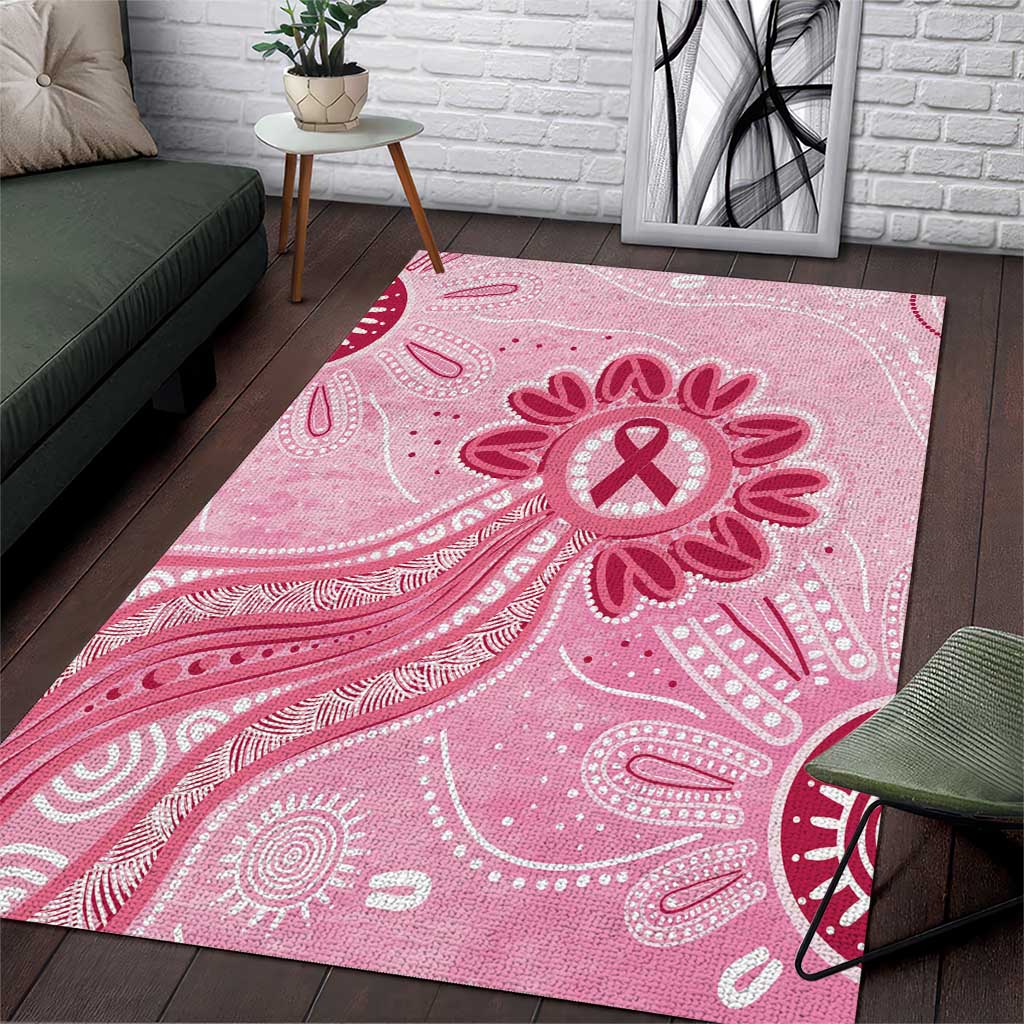 First Nation Aboriginal Dot Arts Area Rug Think Pink - Aussie Hoodie