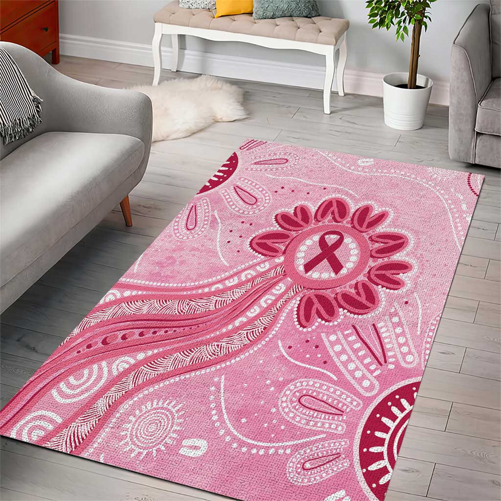 First Nation Aboriginal Dot Arts Area Rug Think Pink - Aussie Hoodie
