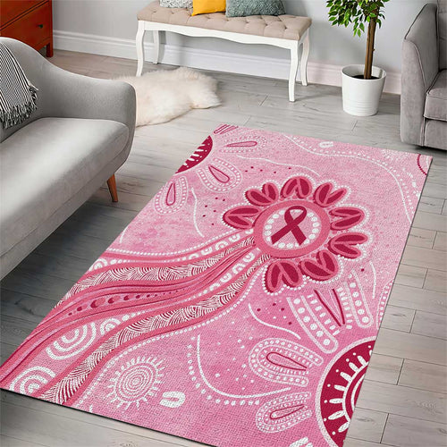 First Nation Aboriginal Dot Arts Area Rug Think Pink - Aussie Hoodie