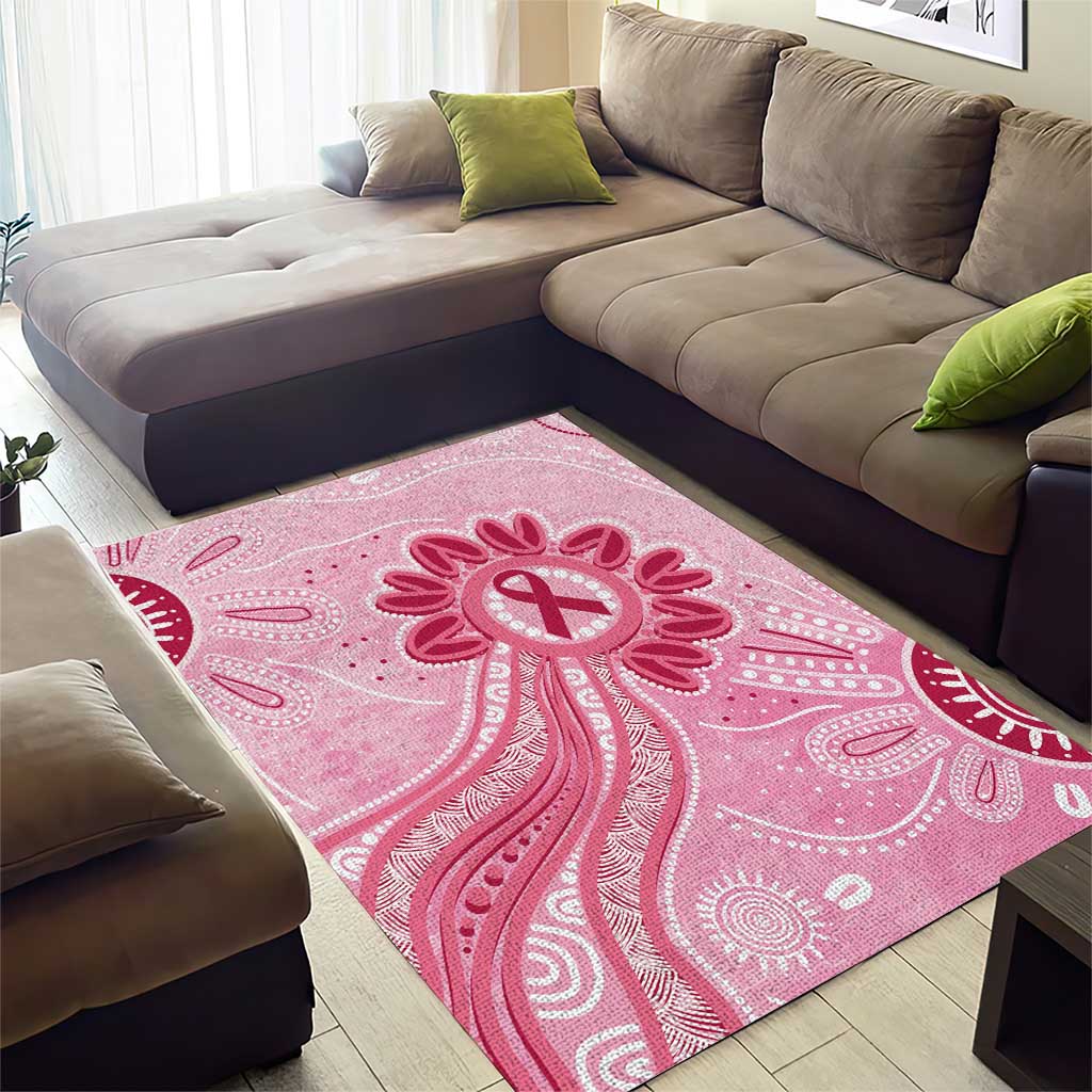 First Nation Aboriginal Dot Arts Area Rug Think Pink - Aussie Hoodie