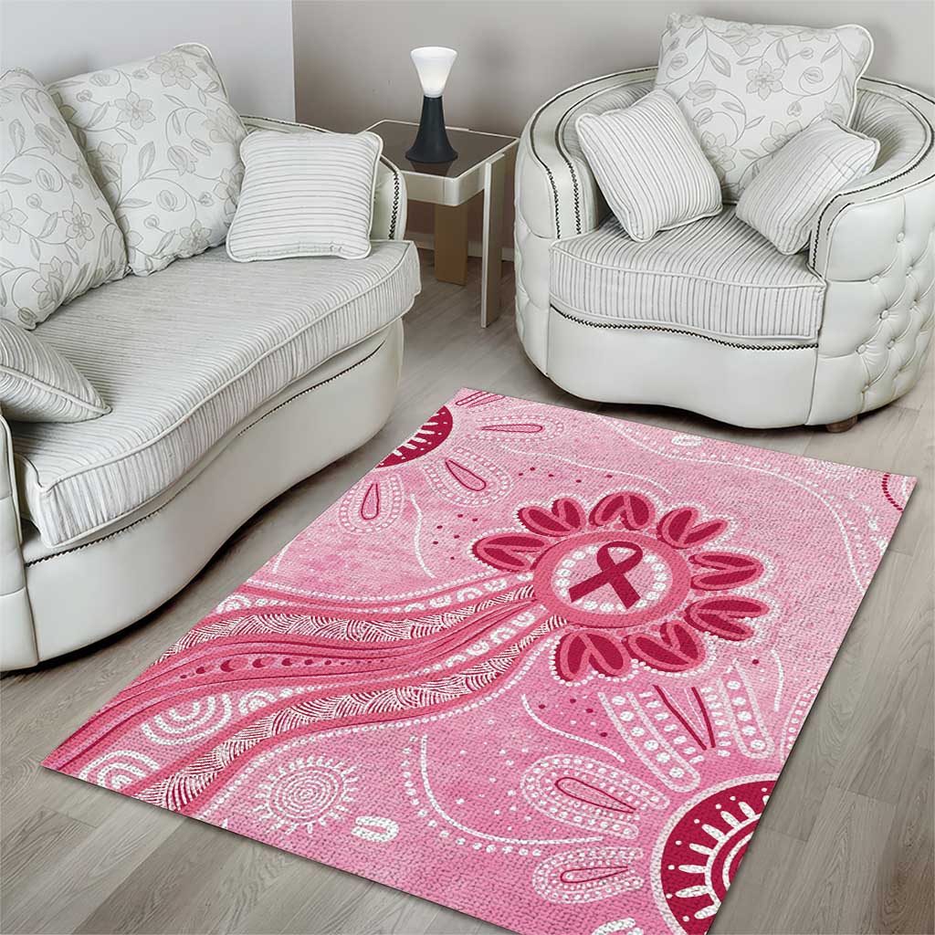 First Nation Aboriginal Dot Arts Area Rug Think Pink - Aussie Hoodie