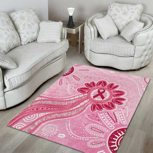 First Nation Aboriginal Dot Arts Area Rug Think Pink - Aussie Hoodie