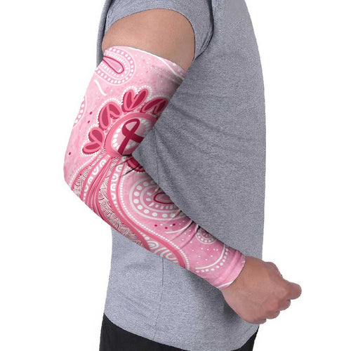 First Nation Aboriginal Dot Arts Arm Sleeves Think Pink - Aussie Hoodie