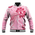 First Nation Aboriginal Dot Arts Baseball Jacket Think Pink - Aussie Hoodie