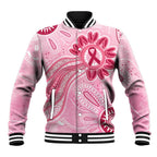 First Nation Aboriginal Dot Arts Baseball Jacket Think Pink - Aussie Hoodie