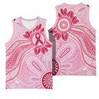 First Nation Aboriginal Dot Arts Basketball Jersey Think Pink - Aussie Hoodie