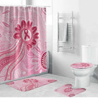 First Nation Aboriginal Dot Arts Bathroom Set Think Pink - Aussie Hoodie